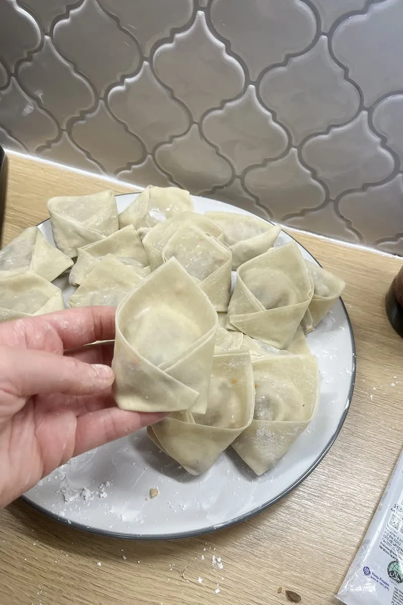 Chinese wontonsoep voorbereiding - stap 3