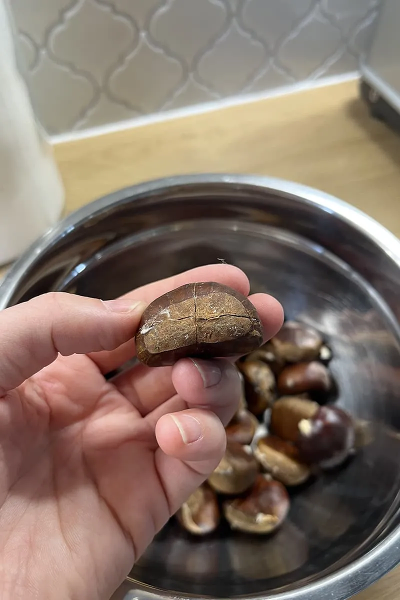 Crème de marrons voorbereiding - stap 1