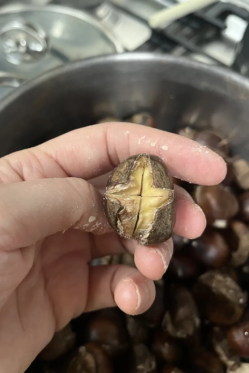 Crème de marrons voorbereiding - stap 2