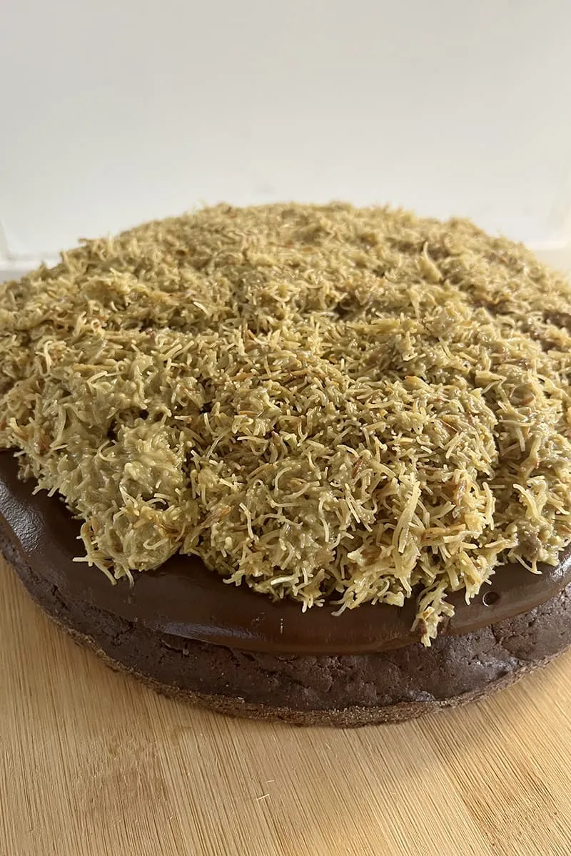 Dubai chocoladetaart met pistache voorbereiding - stap 2