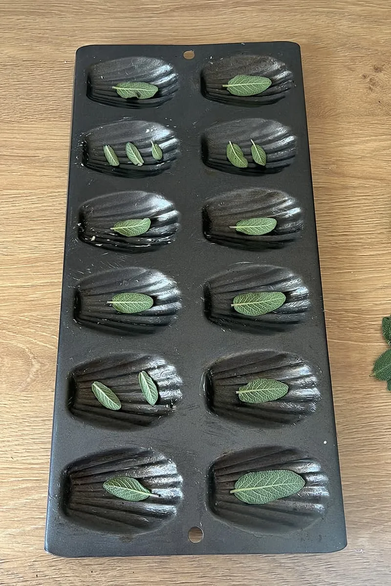 Hartige madeleines met geitenkaas voorbereiding