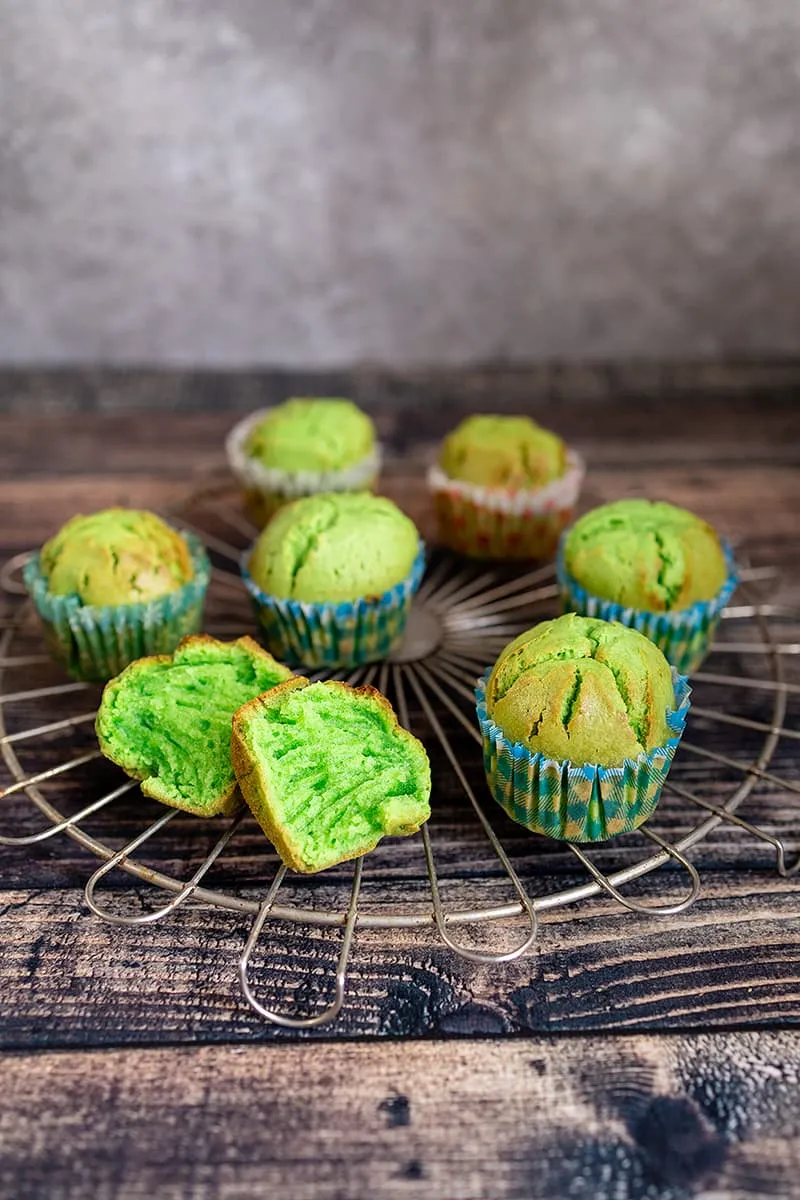 Pandan muffins - snelle en lekkere snack