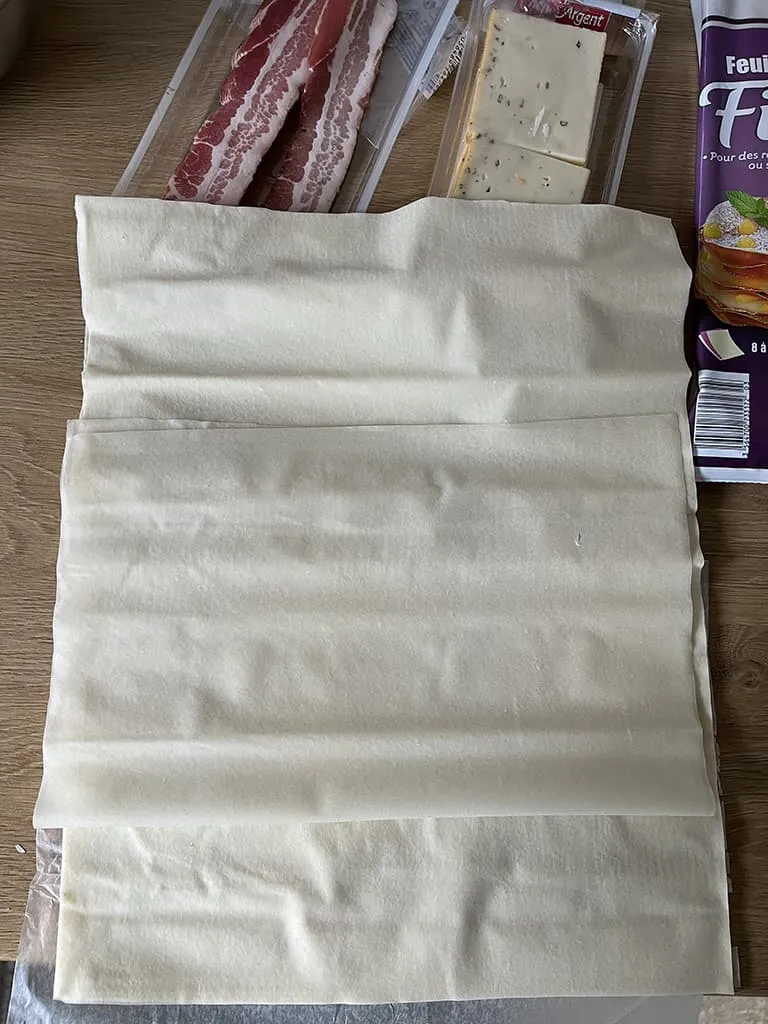 Raclette kaas quiche voorbereiding - stap 1