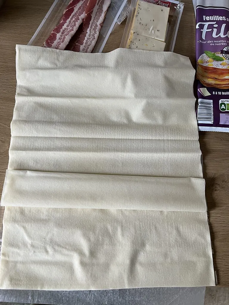 Raclette kaas quiche voorbereiding - stap 2