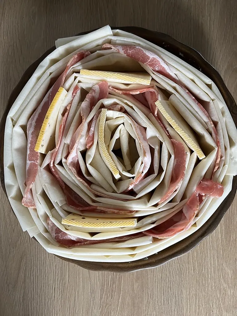 Raclette kaas quiche voorbereiding - stap 6