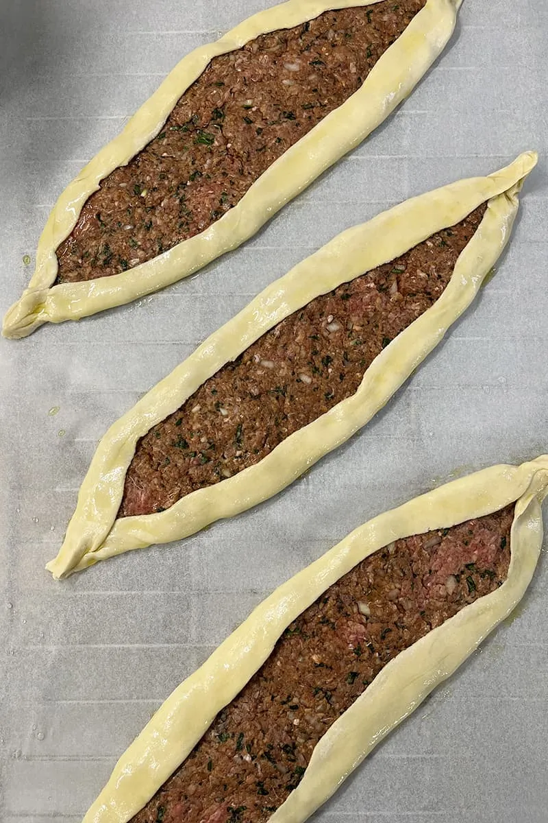 Turkse pide voorbereiding