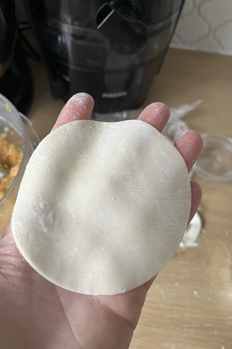Uitgestoken dumpling vel