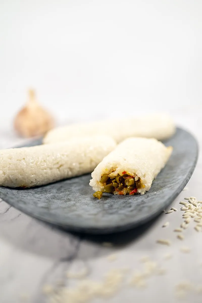 Vegetarische lemper - rijstrolletjes met groenten
