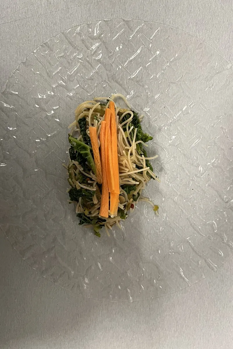 Glutenvrije loempia's voorbereiding - stap 1