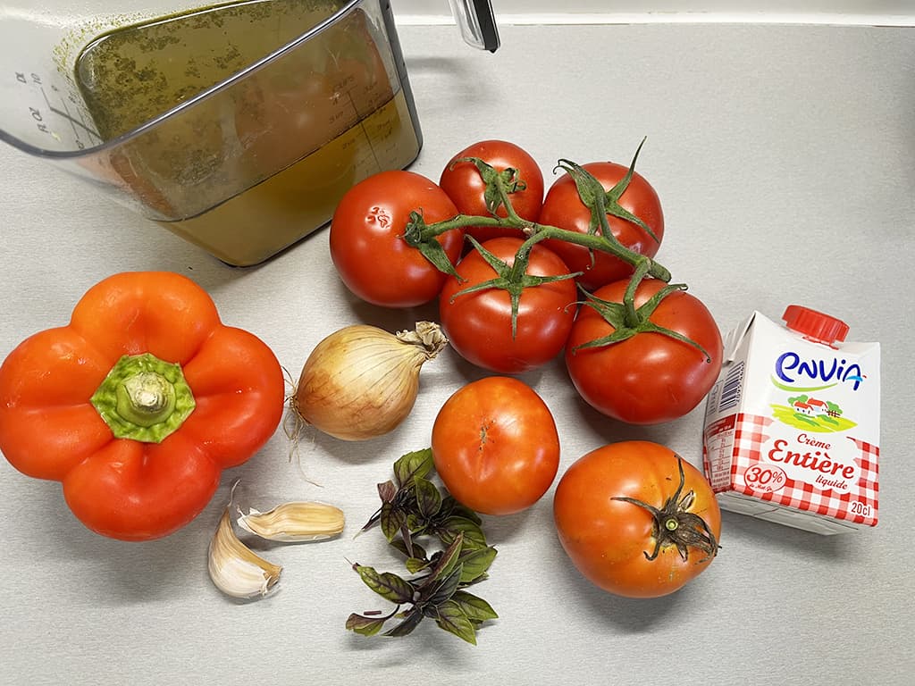 Paprika tomatensoep Ingrediënten