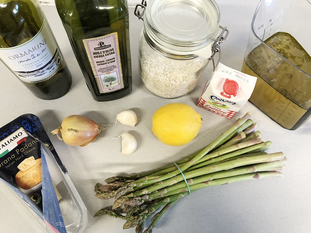 Risotto met groene asperges ingrediënten