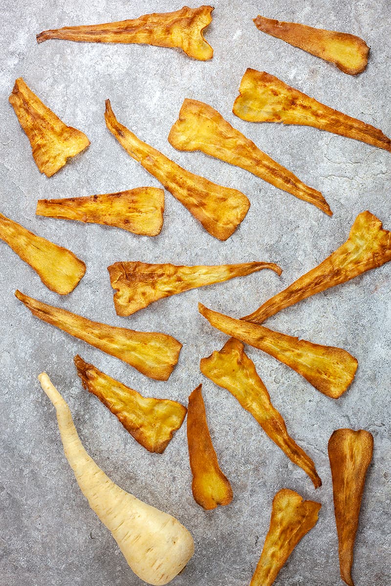 Pastinaak chips uit de oven