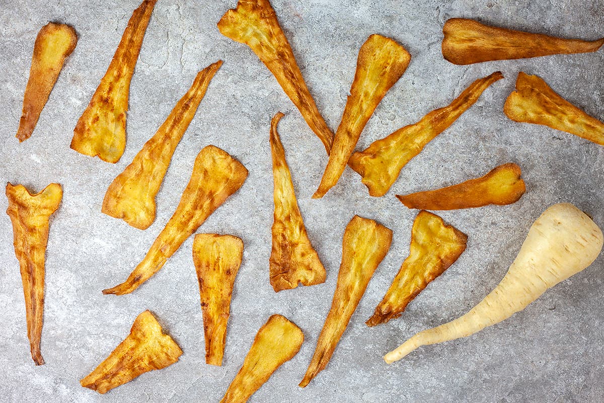 Pastinaak chips uit de oven