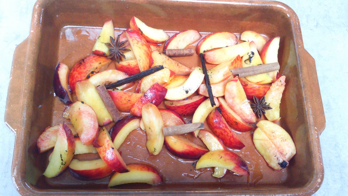 Salie ijs met ovengebakken perzik voorbereiding - stap 5
