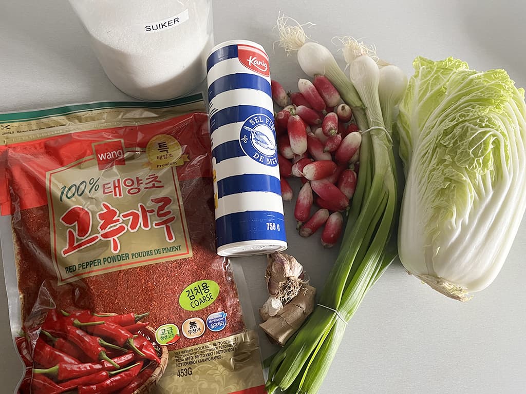 Zelf kimchi maken Ingrediënten