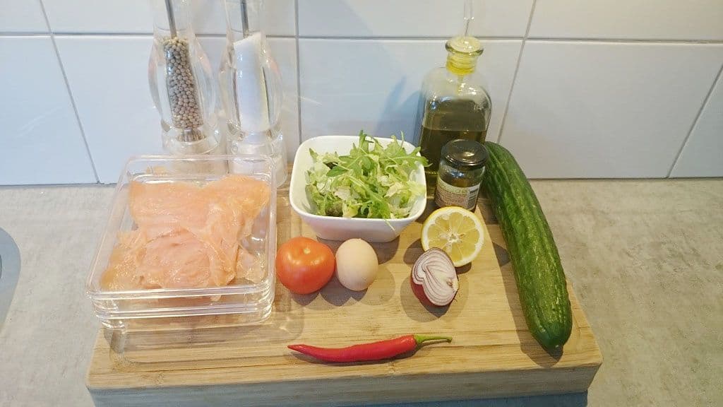 Salade met zalm en ei Ingrediënten