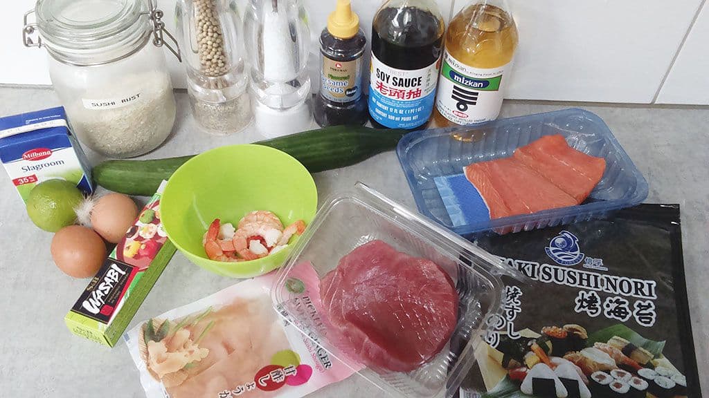 Zelf maki sushi maken Ingrediënten