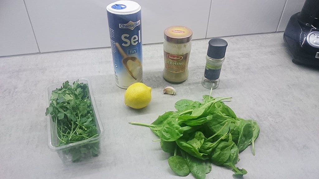 Groene tahini saladedressing Ingrediënten