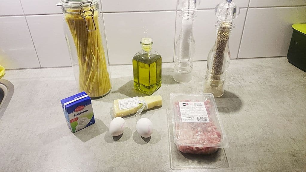 Spaghetti carbonara Ingrediënten