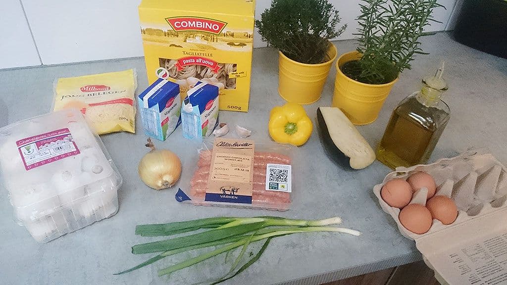 Romige champignon pasta met chipolataworstjes Ingrediënten