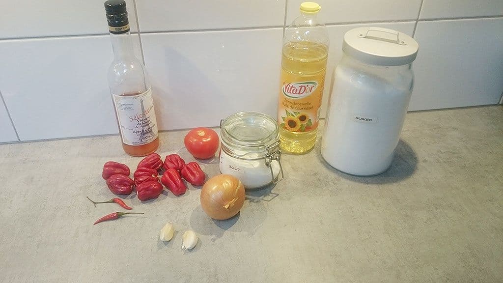 Scotch bonnet peper sambal Ingrediënten
