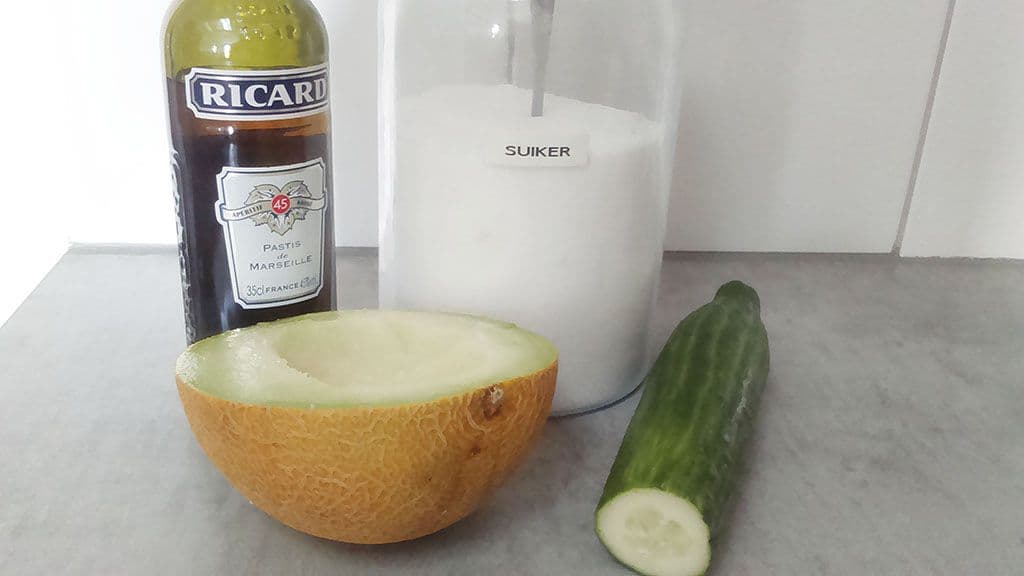 Galiameloen komkommer cocktail ingrediënten