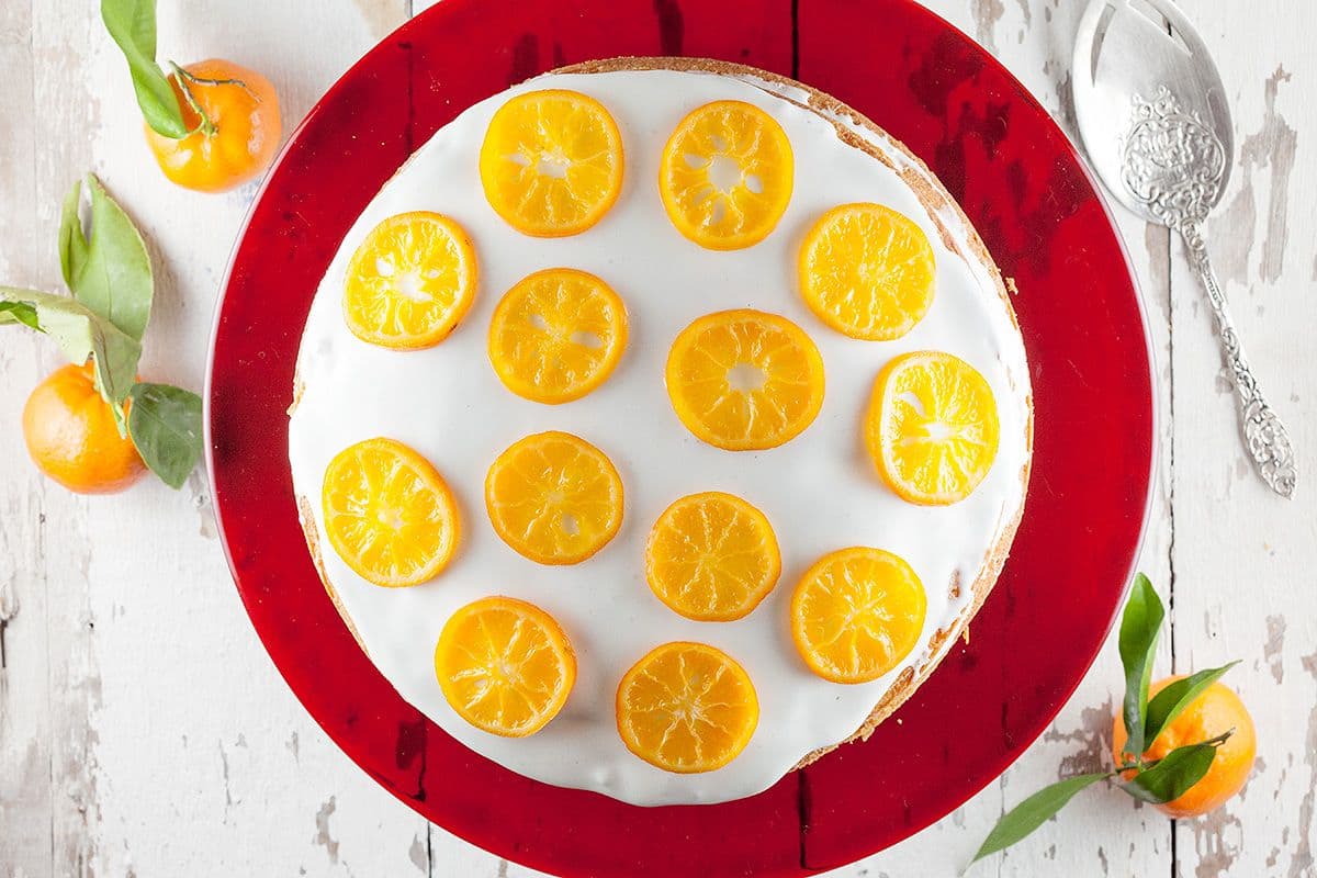 Lagen cake met mandarijntjes