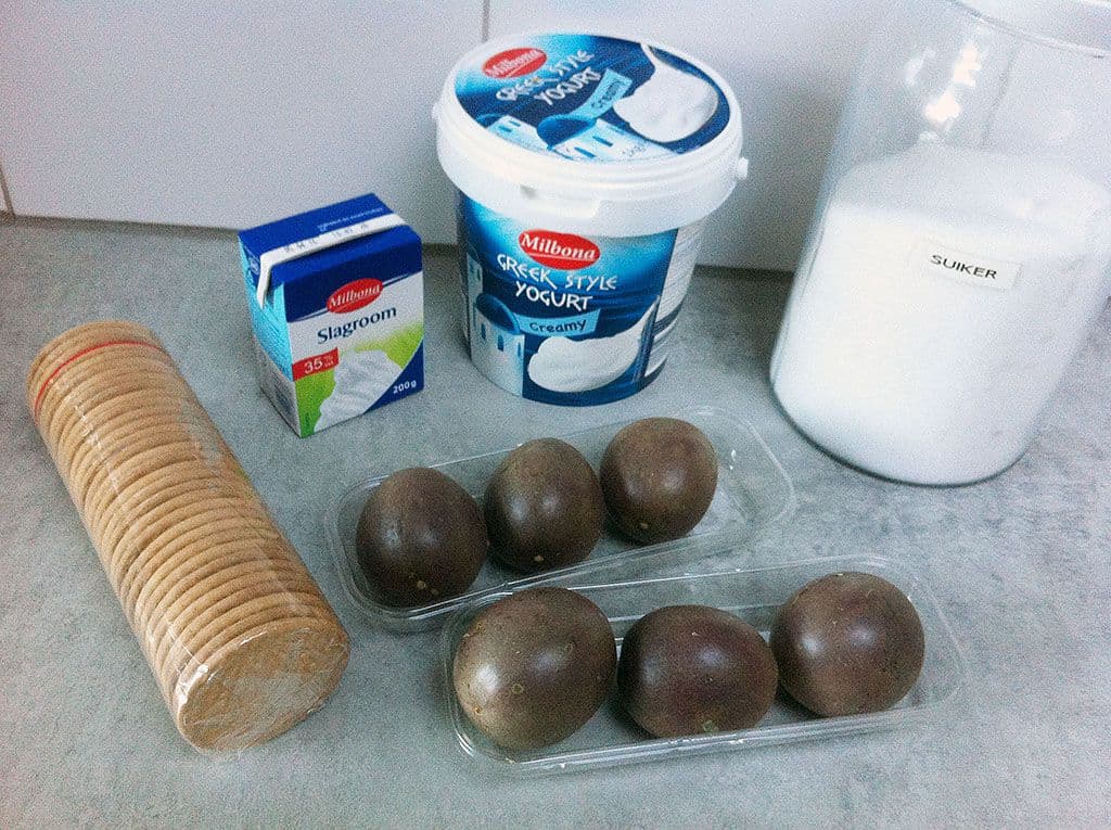Passievrucht en Griekse yoghurt mousse Ingrediënten
