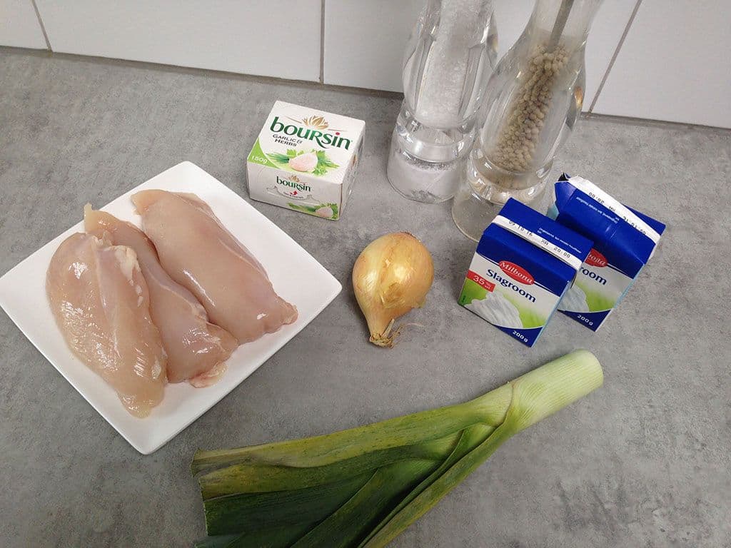 Makkelijke kip met Boursin saus Ingrediënten