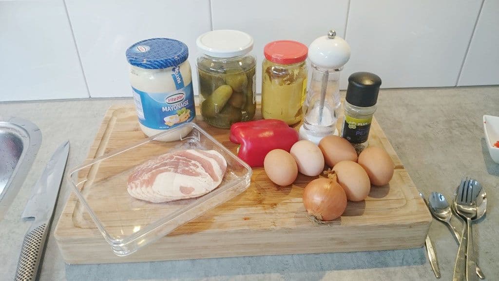 Gevulde eieren met bacon Ingrediënten