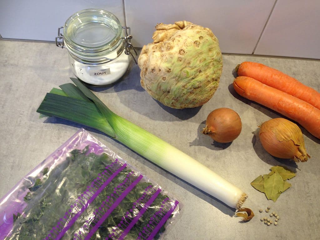 Basis groentesoep Ingrediënten