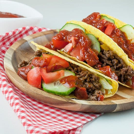 Taco schelpen met gehakt