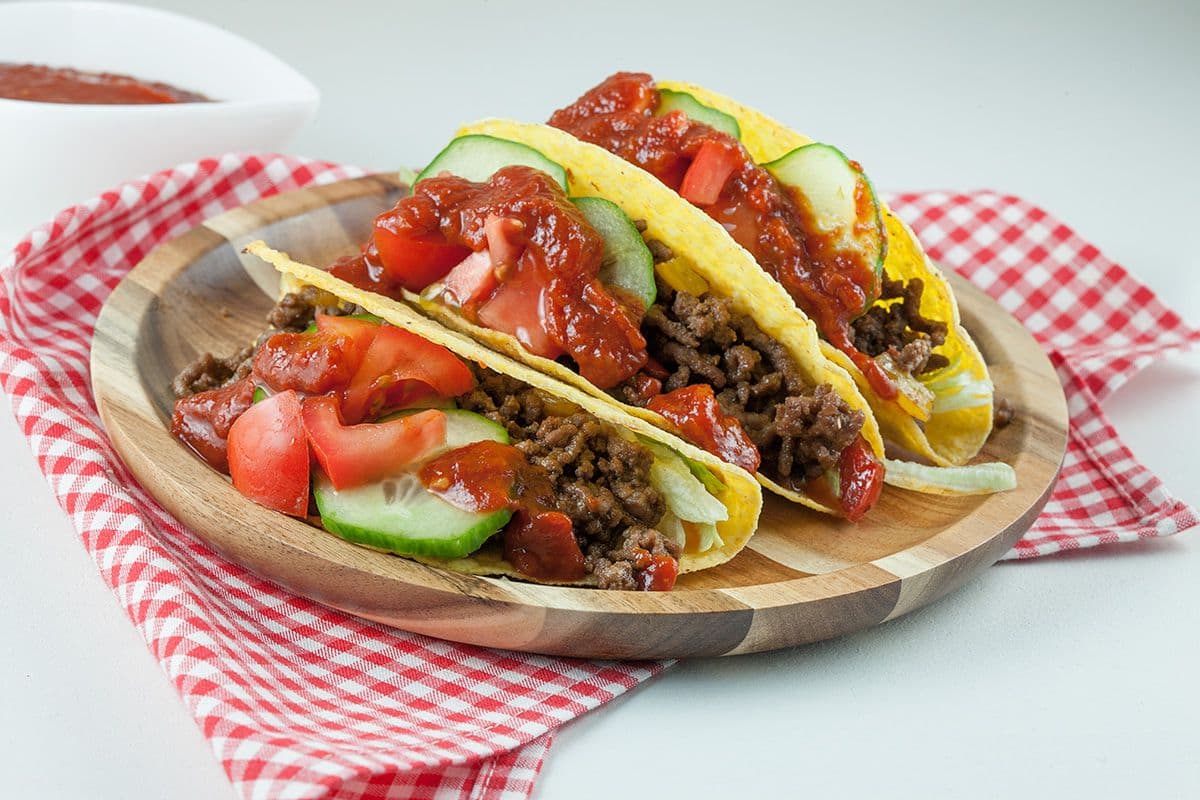 Taco schelpen met gehakt