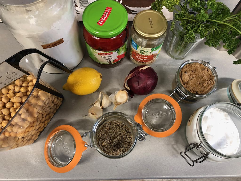 Geroosterde paprika falafel uit de oven ingrediënten