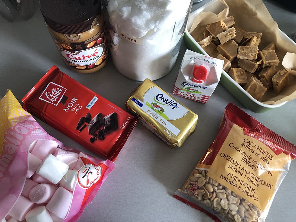 Zelf snickers maken Ingrediënten