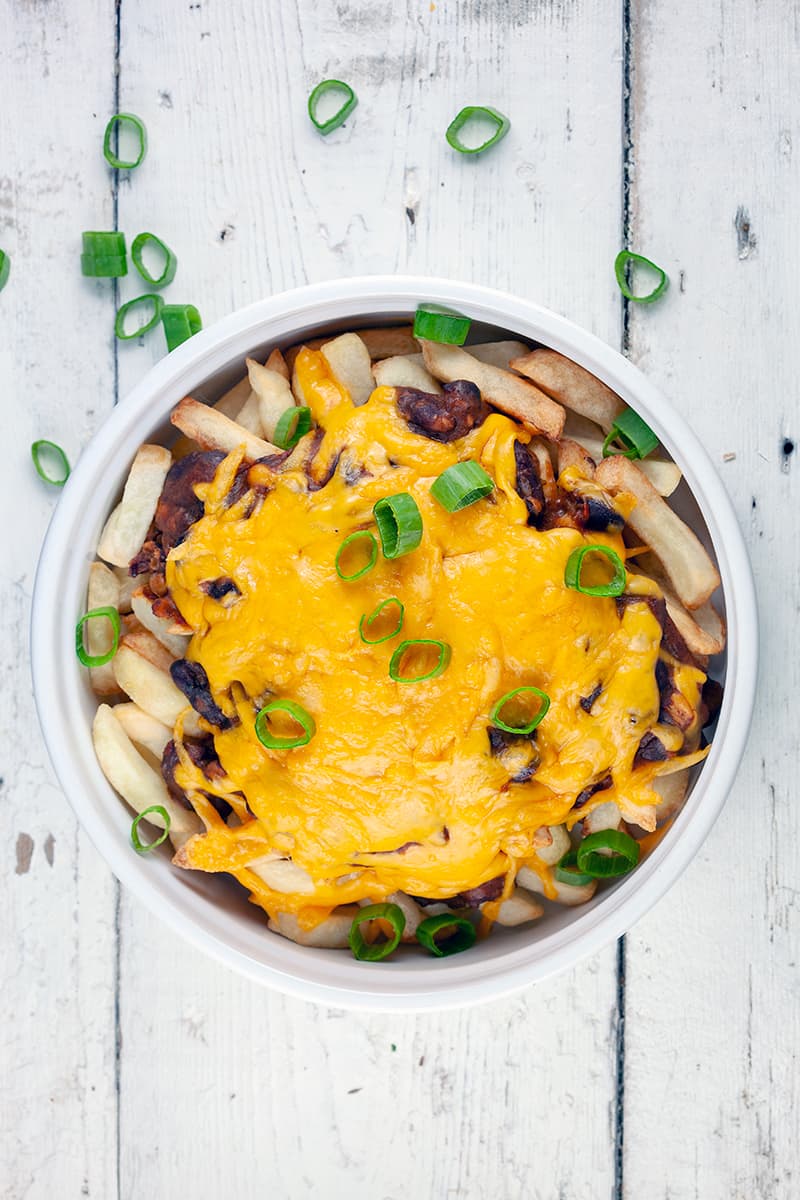 Chili cheese fries uit de airfryer