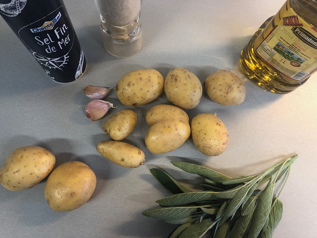 Geroosterde aardappels met salie Ingrediënten