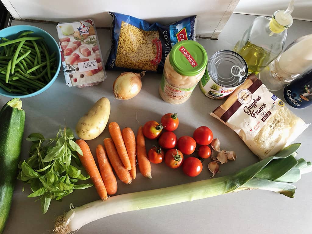 Soupe au pistou - Provençaalse maaltijdsoep Ingrediënten